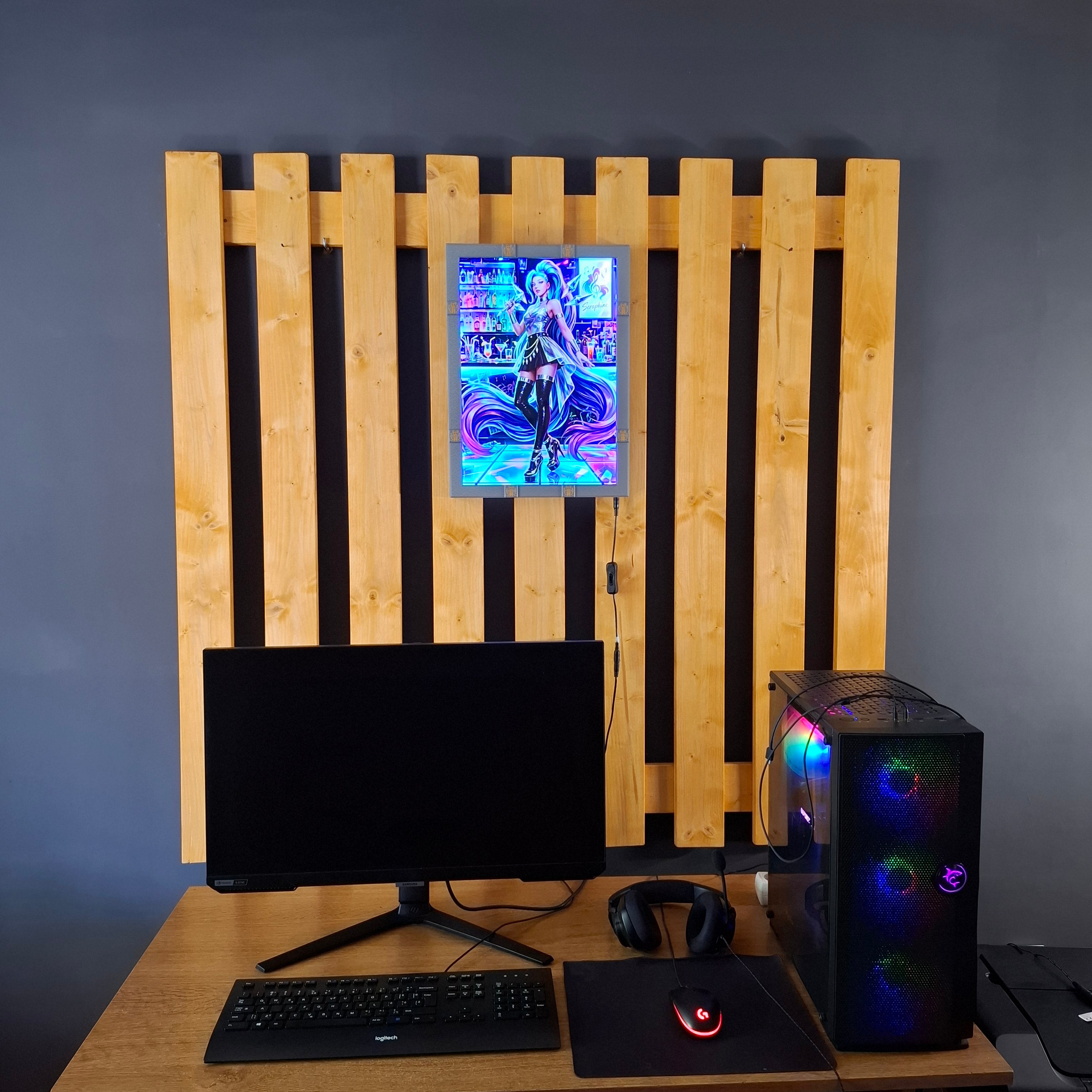 Piltover A3 lightbox + KDA ALL OUT Seraphine Poster