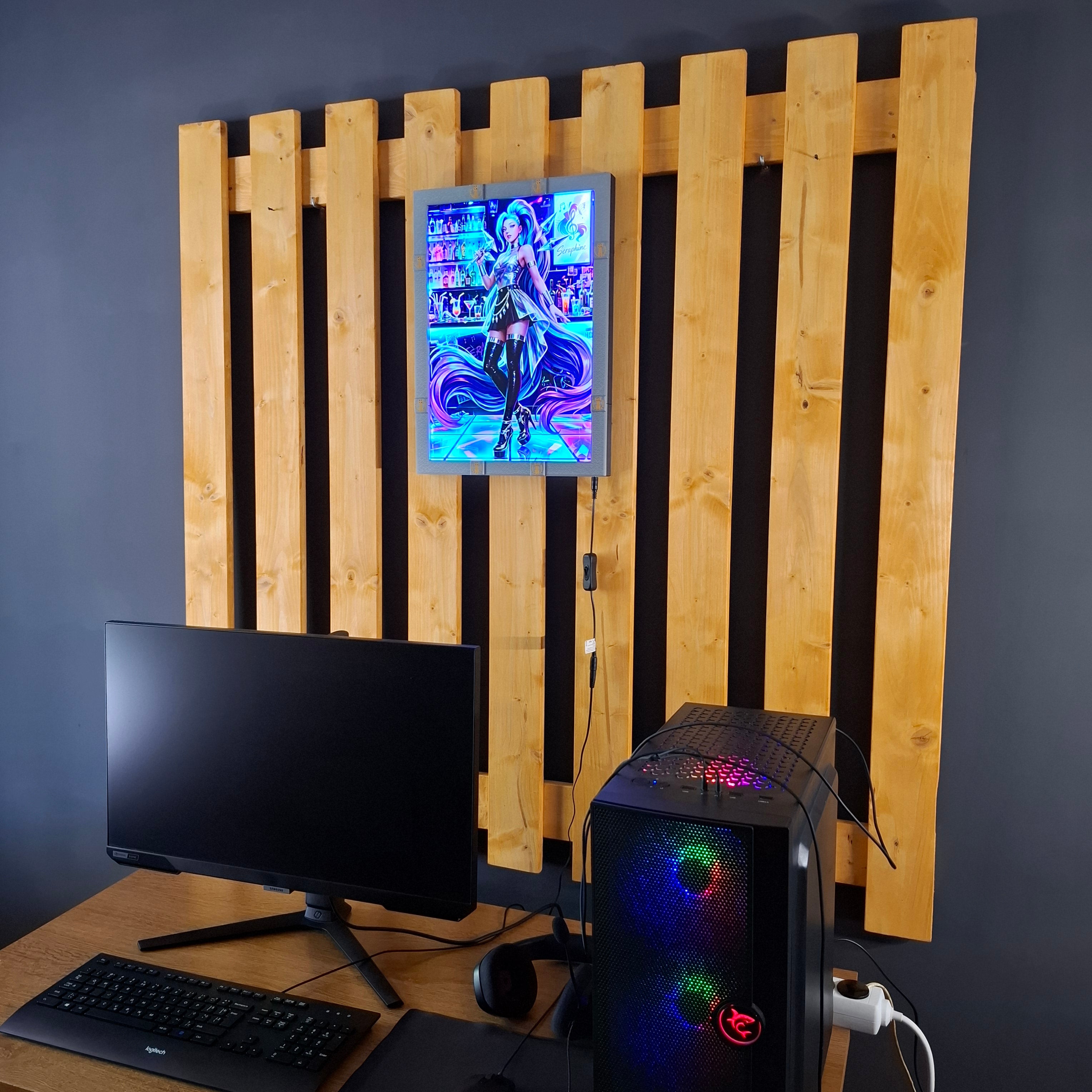 Piltover A3 lightbox + KDA ALL OUT Seraphine Poster