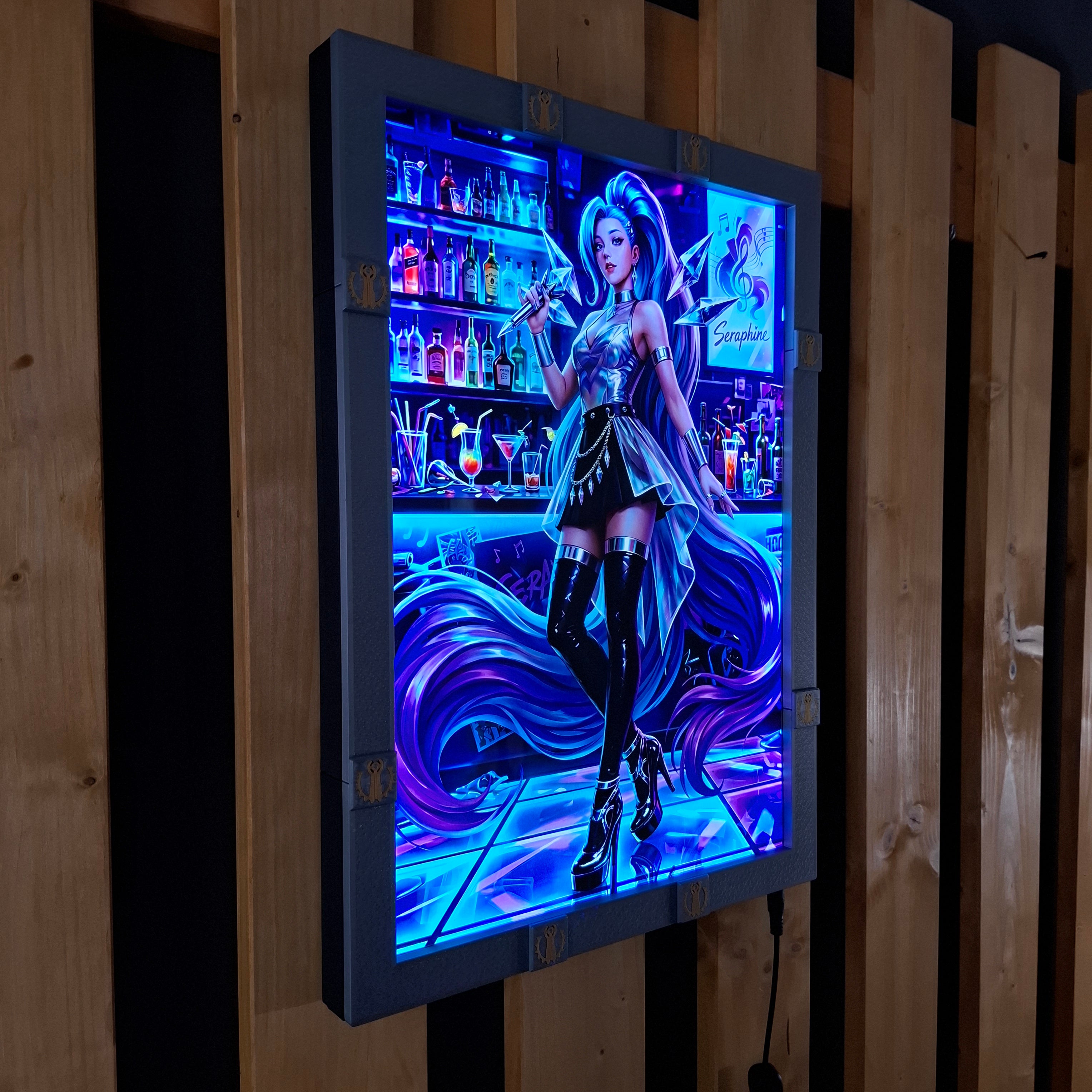 Piltover A3 lightbox + KDA ALL OUT Seraphine Poster