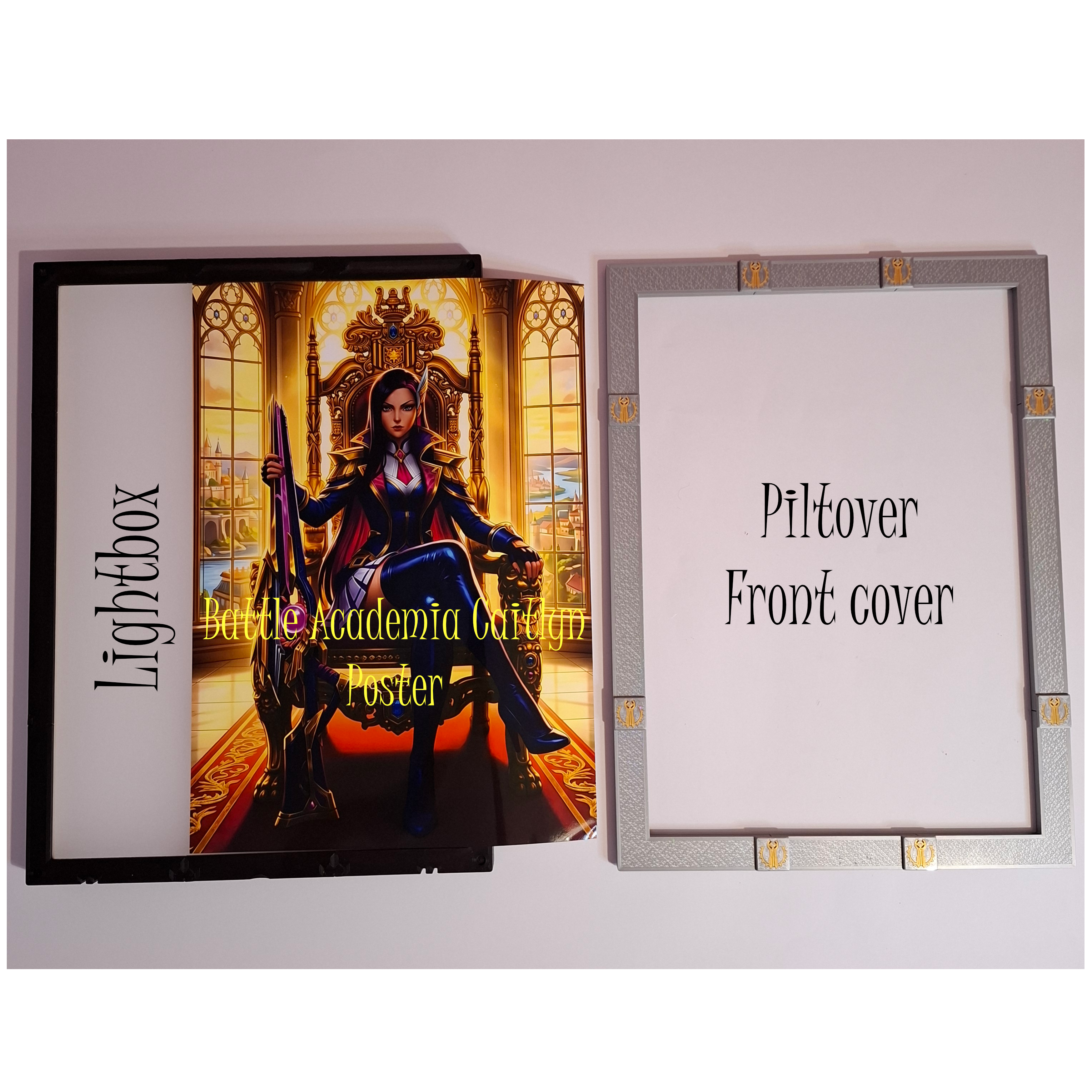 Piltover A3 Lightbox + Battle Academia Caitlyn Poster
