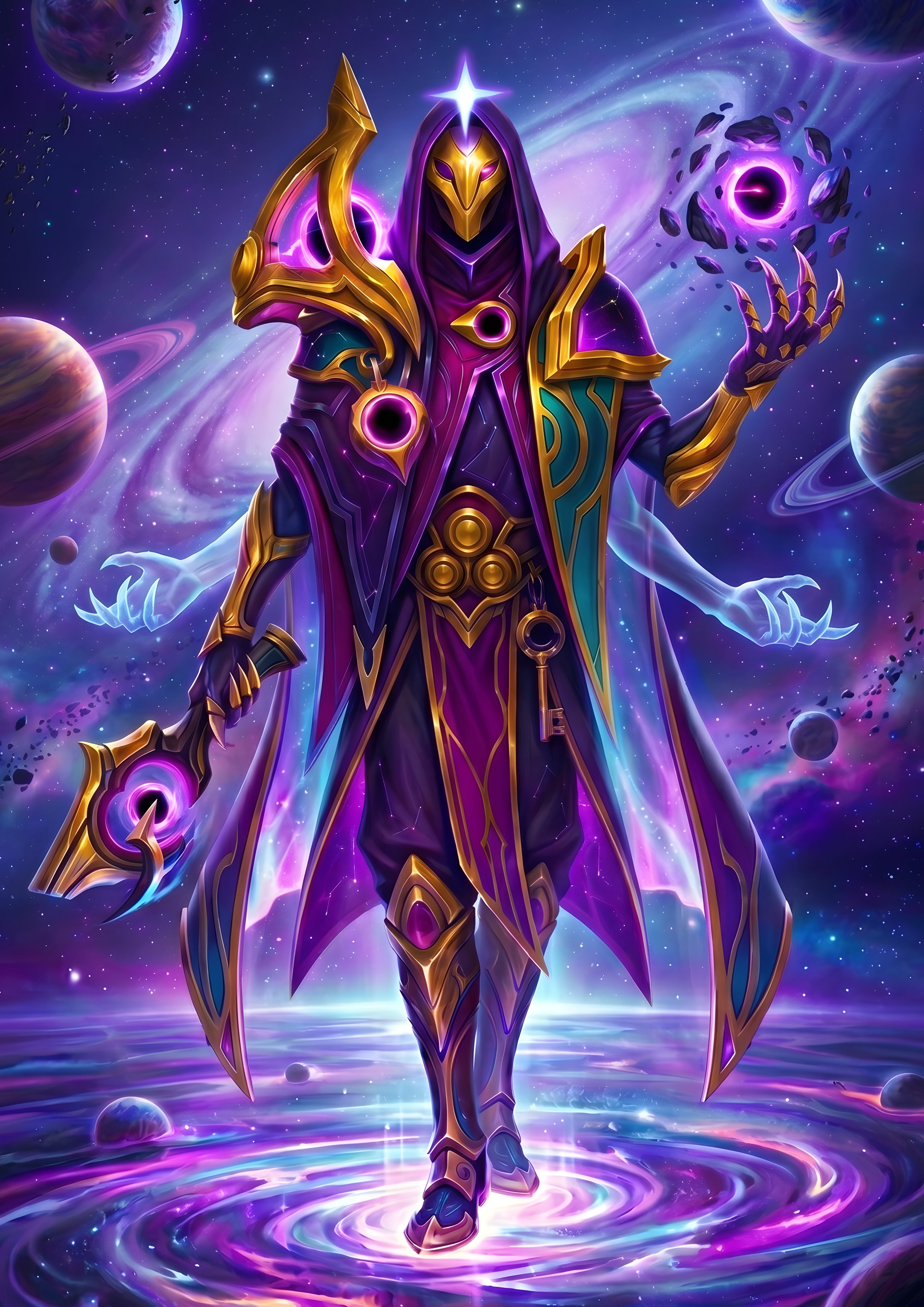 Dark Cosmic Jhin Poster A3