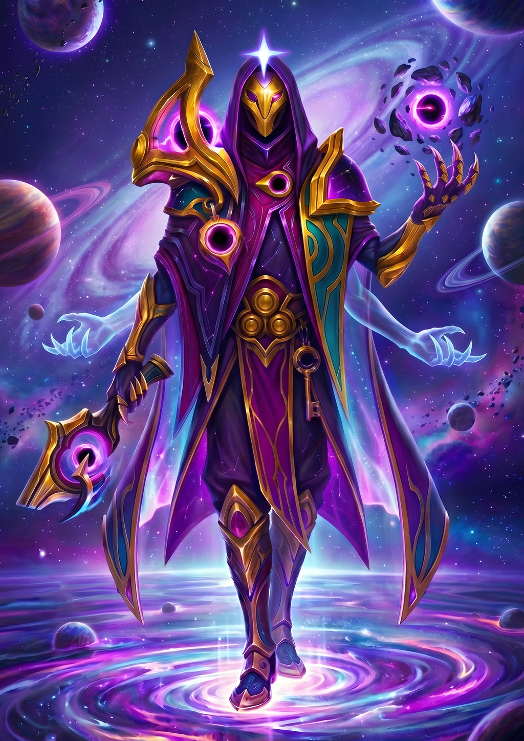 Dark Cosmic Jhin + Ionia A3 lightbox