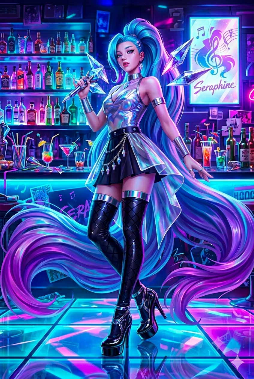 KDA ALL OUT Seraphine - Poster A3