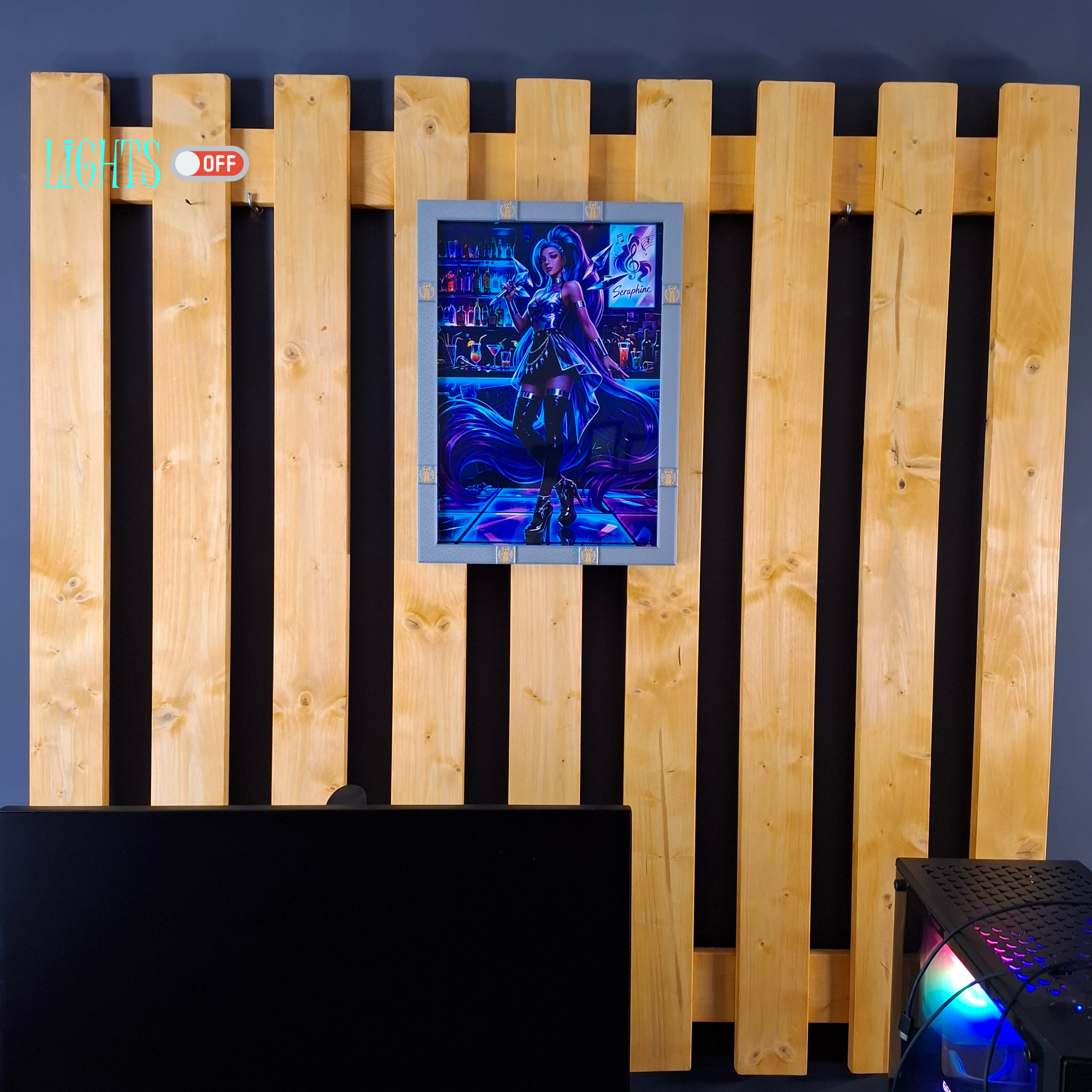 Piltover A3 lightbox + KDA ALL OUT Seraphine Poster
