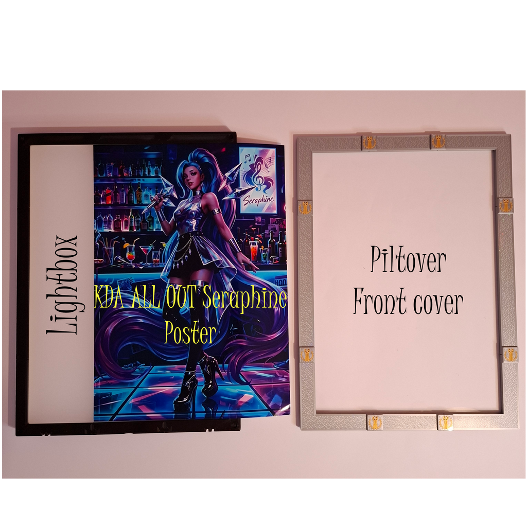 Piltover A3 lightbox + KDA ALL OUT Seraphine Poster