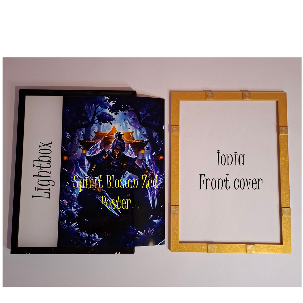 Ionia A3 lightbox + Spirit Blosom Zed Poster