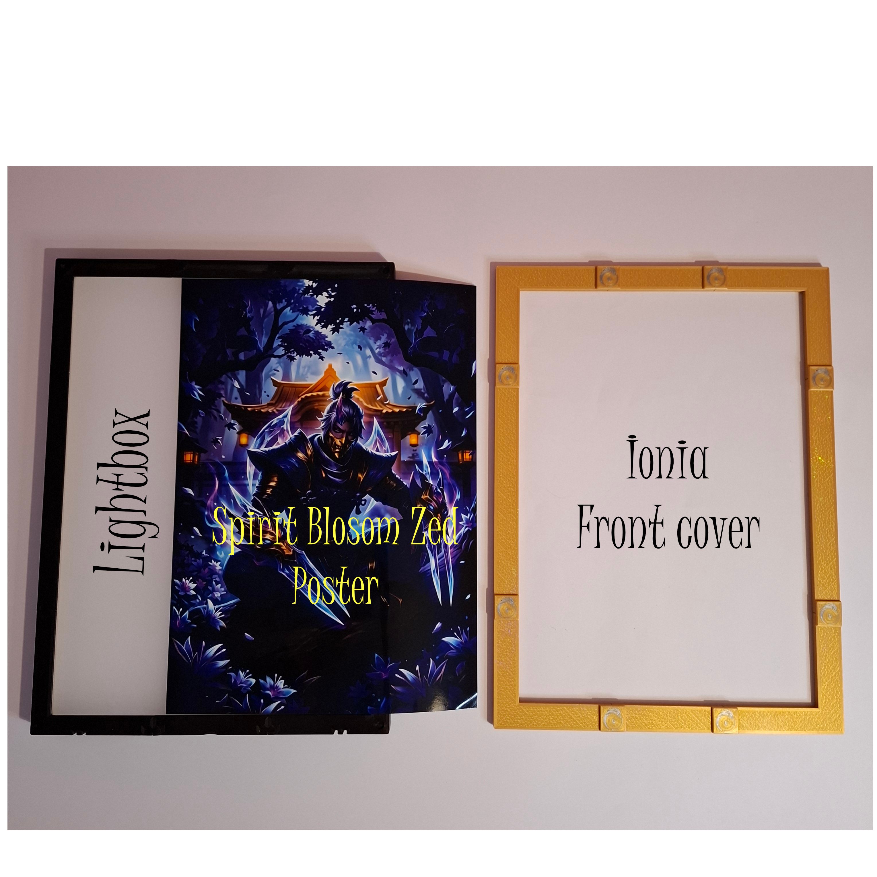 Ionia A3 lightbox + Spirit Blosom Zed Poster
