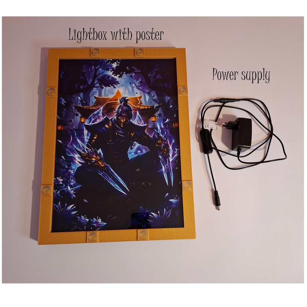 Ionia A3 lightbox + Spirit Blosom Zed Poster